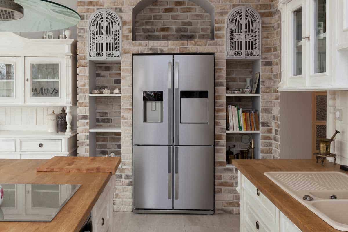 Average size silver refrigerator in kitchen, How Tall Is A Refrigerator On Average?