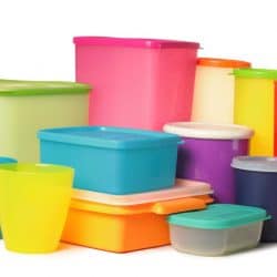 Colorful plastic container over white background, Should You Store Tupperware With Lids On?