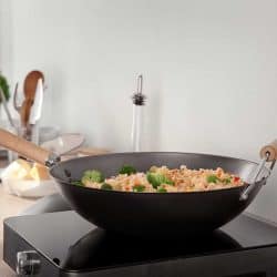 Delicious rice pilaf with broccoli in wok on electric cooker, Does A Wok Work On An Electric Stove?