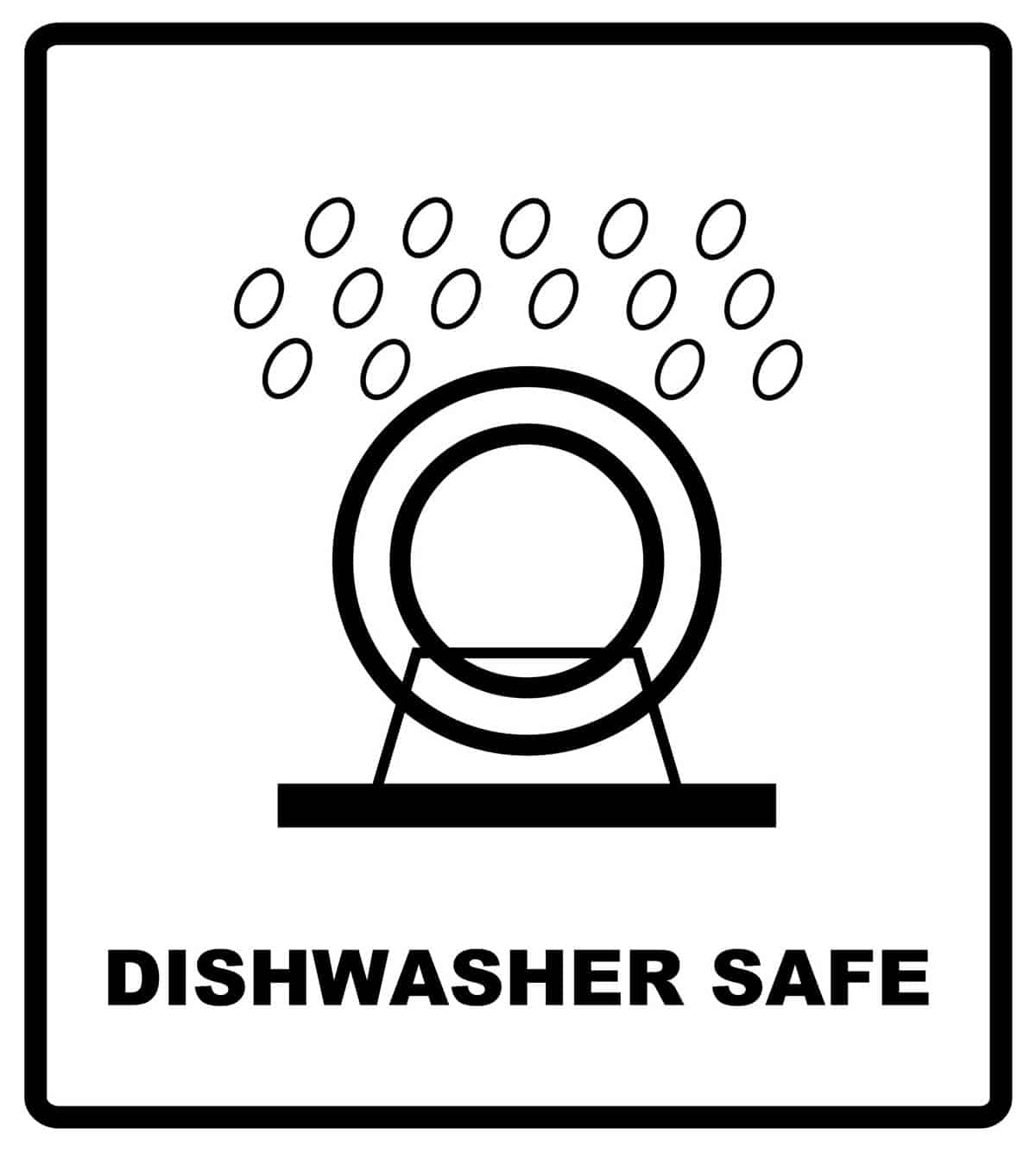 Dishwasher safe symbol