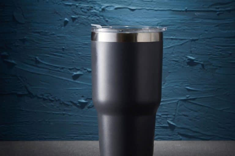 Black Cold Cup or Steel mug on rough background, Are Yeti Cups dishwasher safe?