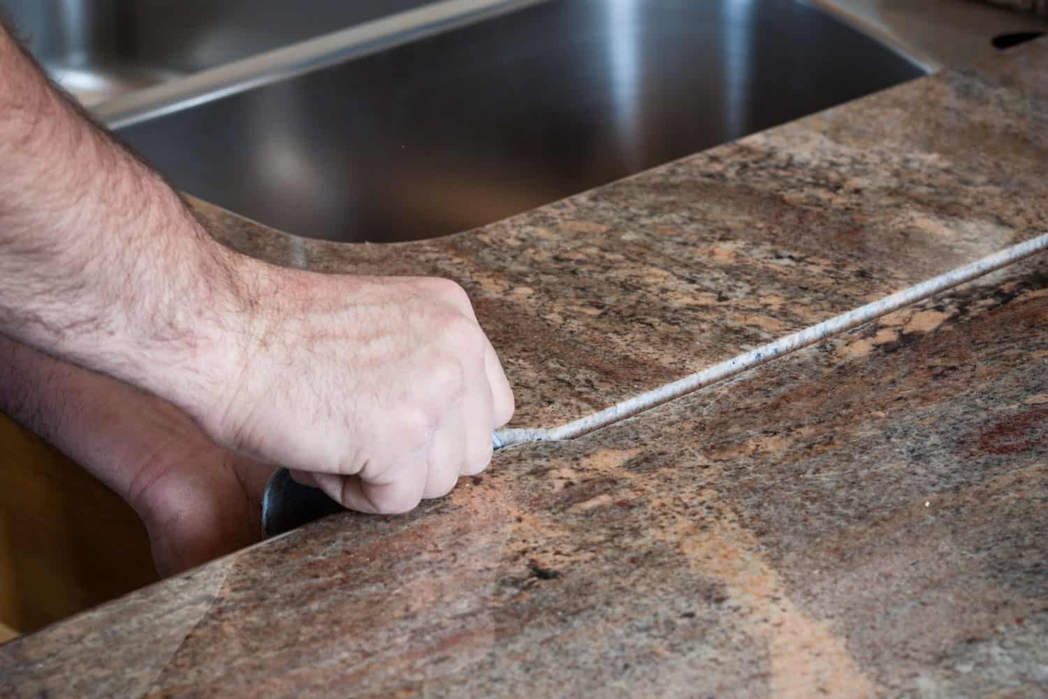 Seams In A Granite Countertop Look, How To Fill Gaps In Granite Countertop