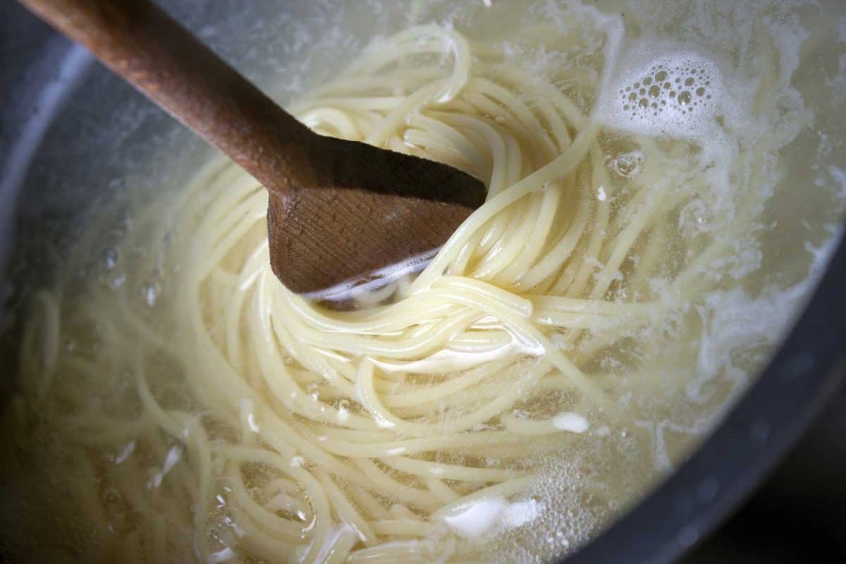 Italian spaghetti in baking