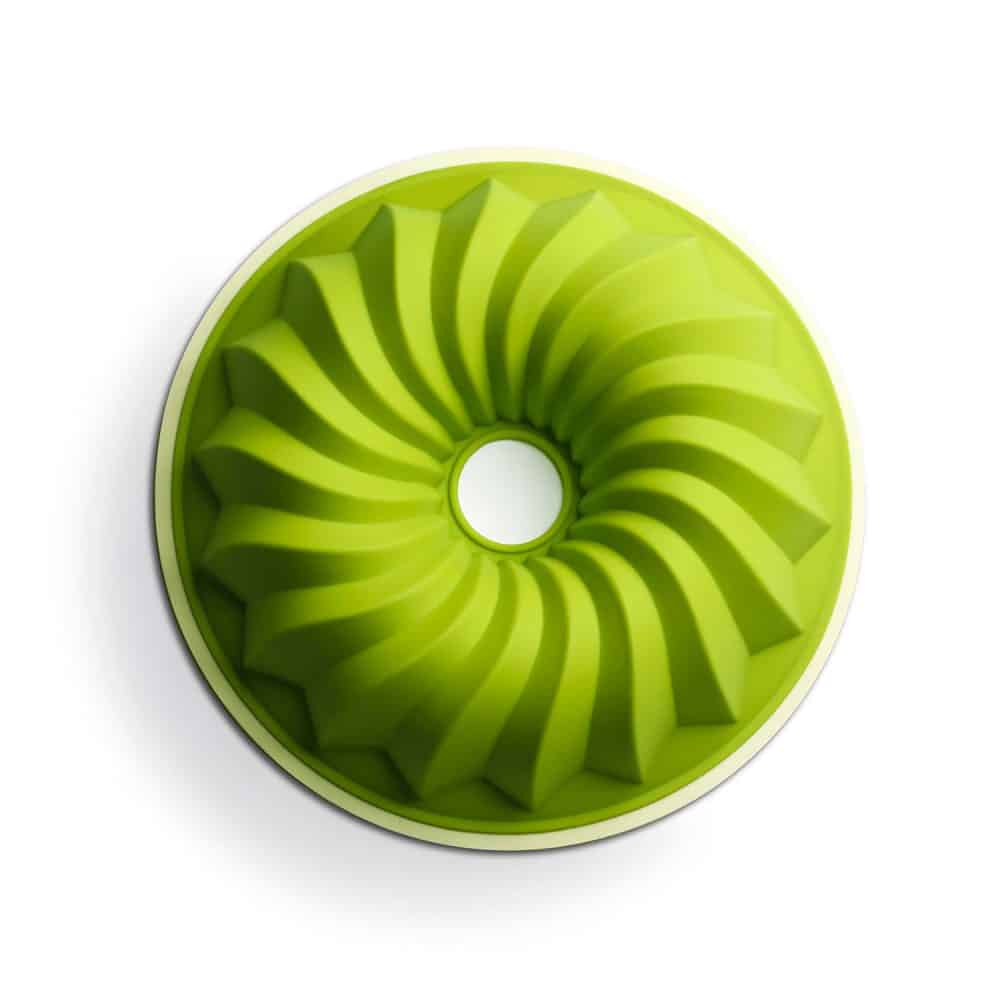A green color bundt pan molder