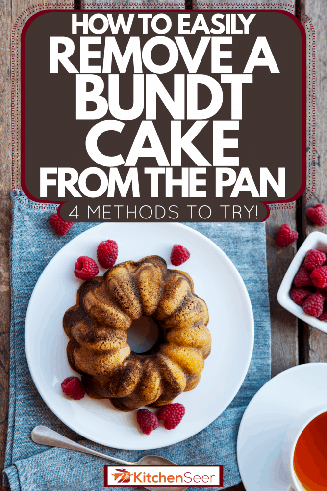 A delicious chocolate and strawberry bundt cake on top of a table cloth, How To Easily Remove A Bundt Cake From The Pan [4 Methods To Try!]