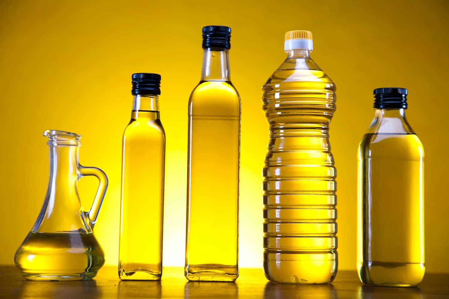Olive oil storage bottles