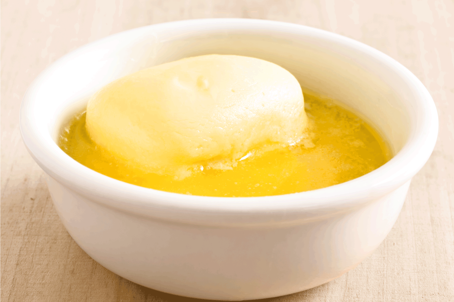 melted butter on a bowl