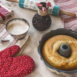 A bundt pan and other baking equipments on the side, How Big Is A Bundt Pan? [How Many Cups It Can Hold]