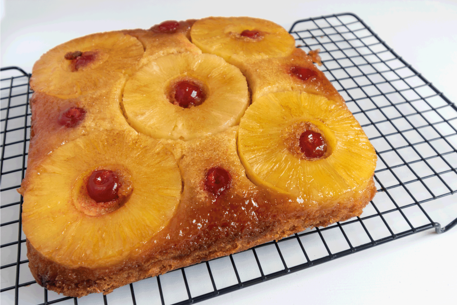 Retro baking at home - pineapple upside cake a classic British sweet dessert food. How To Store Pineapple Upside Down Cake