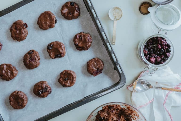 A cookie sheet with freshly baked chocolate cookies, What To Do If You Don't Have A Cookie Sheet