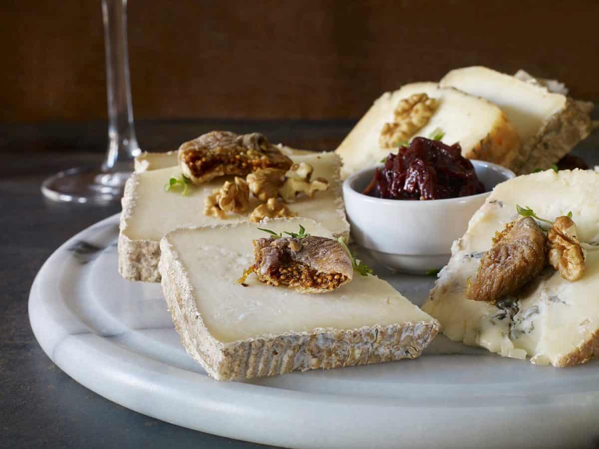 Variety of quality cheese on a plate