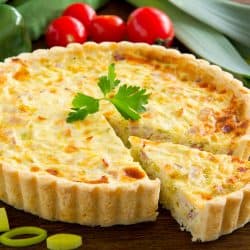 A big quiche lorrane with tomatoes and spinach, Quiche Not Setting - What To Do? 