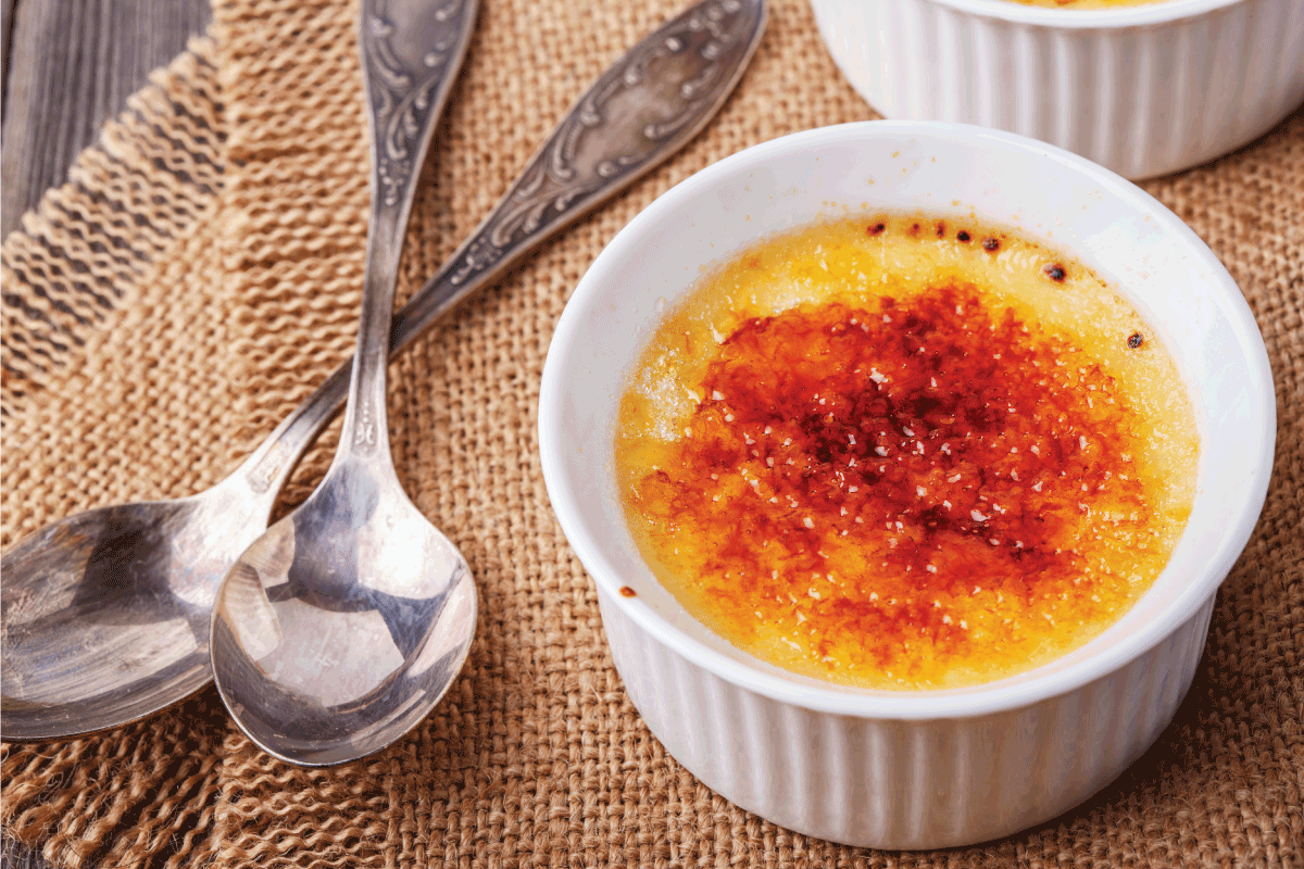 Creme brulee - traditional french vanilla cream dessert with caramelised sugar on top. Are Ramekins Non-Stick