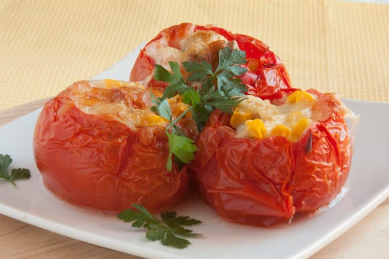 Stuffed tomatoes closeup, Can You Microwave Tomatoes?