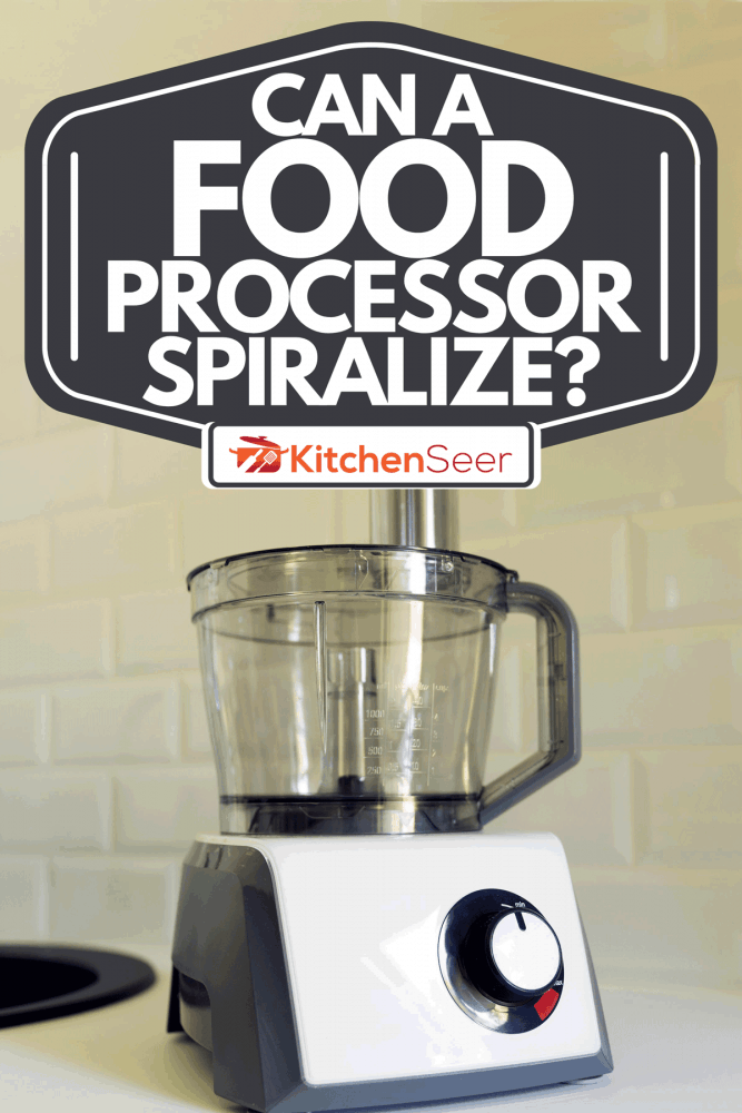 An electric food processor on kitchen countertop, Can A Food Processor Spiralize?