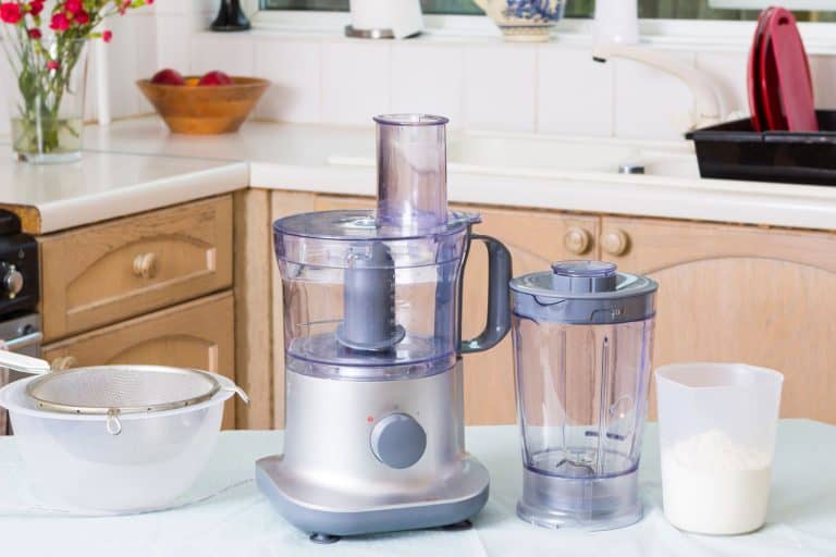 Food processor in kitchen table top, How Loud Is A Food Processor? [With Tips On How To Choose A Quiet One!]