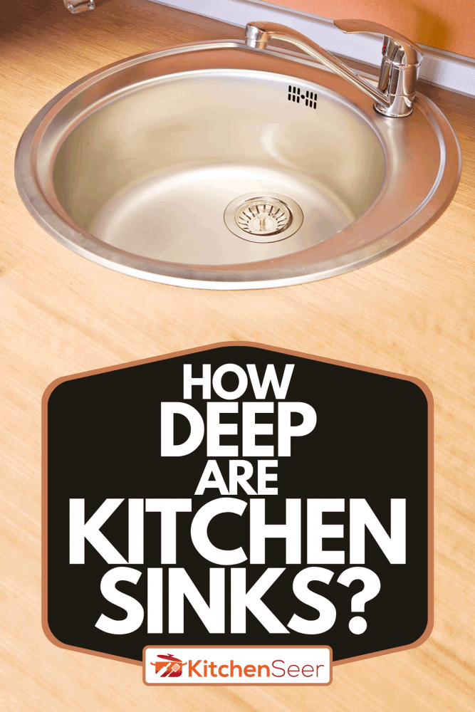 A stainless steel sink on the kitchen, How Deep Are Kitchen Sinks?