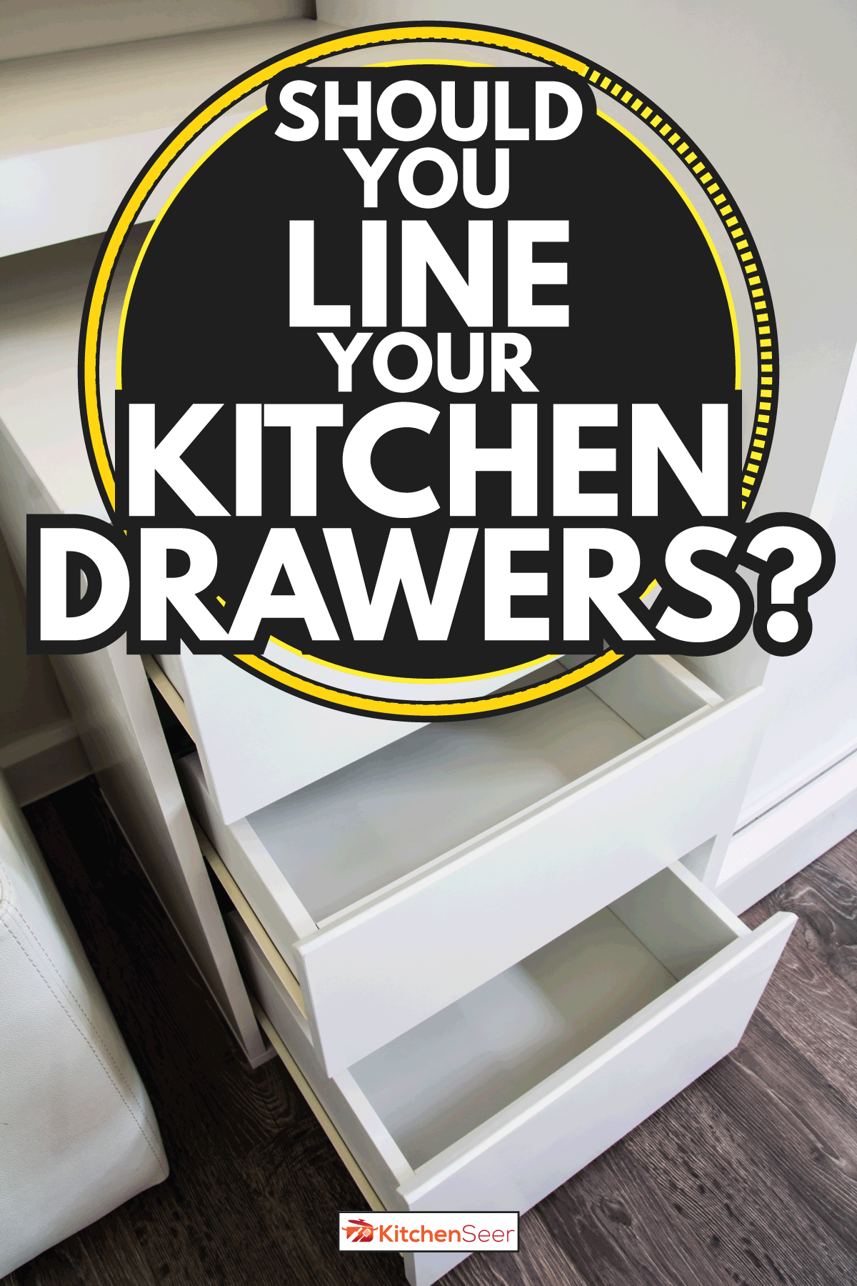 empty white drawers open in the kitchen. Should You Line Your Kitchen Drawers