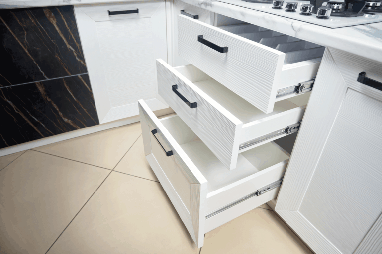 horizontal sliding pullout drawer shelves storage in cupboard for kitchenware cookware. How Far Do Kitchen Drawers Come Out