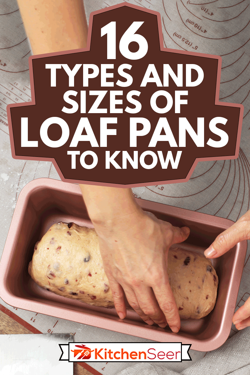 Woman hand preparing cranberry bread dough in pink loaf pan, 16 Types And Sizes Of Loaf Pans To Know