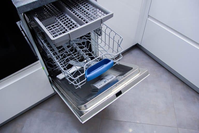 An opened empty dishwasher, Do Integrated Dishwashers Need A Cabinet?