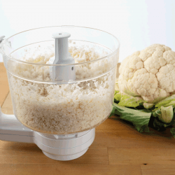 Cauliflower shredded in a food processor for healthy low carb pizza crust, Which Cuisinart Food Processor Should You Buy [Inc. The Largest, The Smallest And More]