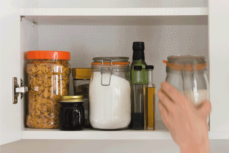 Food cupboard, pantry with jars. What Is The Best Container For Storing Sugar