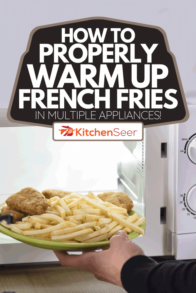 A person putting fried food inside microwave oven, How To Properly Warm Up French Fries [In Multiple Appliances!]