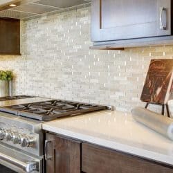 Luxury kitchen with stainless steel hood, 21 Rustic Kitchen Backsplash Ideas That You'll Love