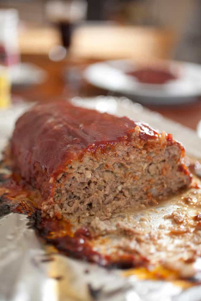 Meatloaf at the dinner table