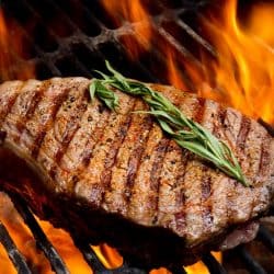 Ribeye steak on grill with fire, How Hot Should A Grill Be For Steak?