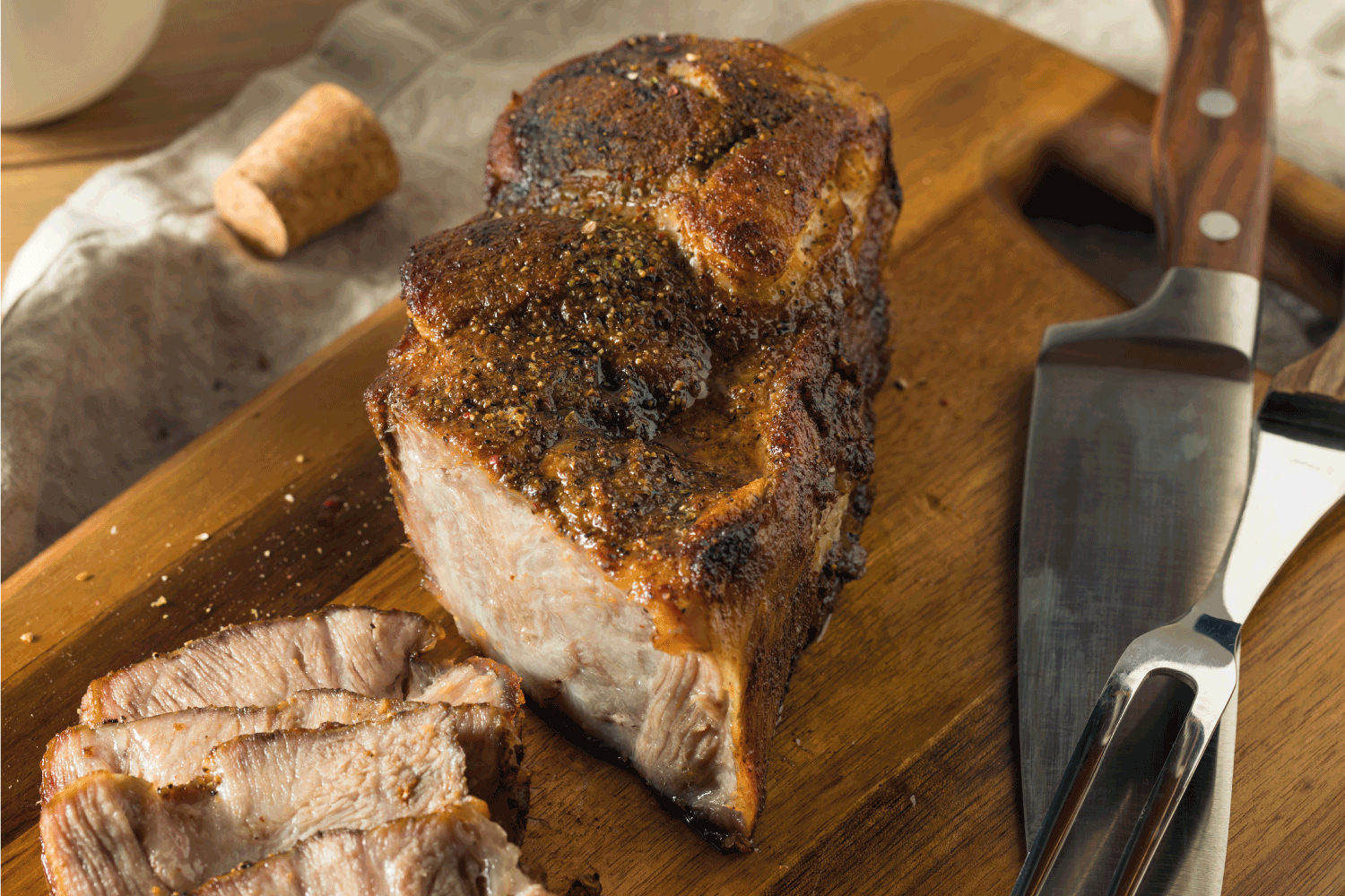 Roasted Pork Butt Shoulder with Salt and Pepper