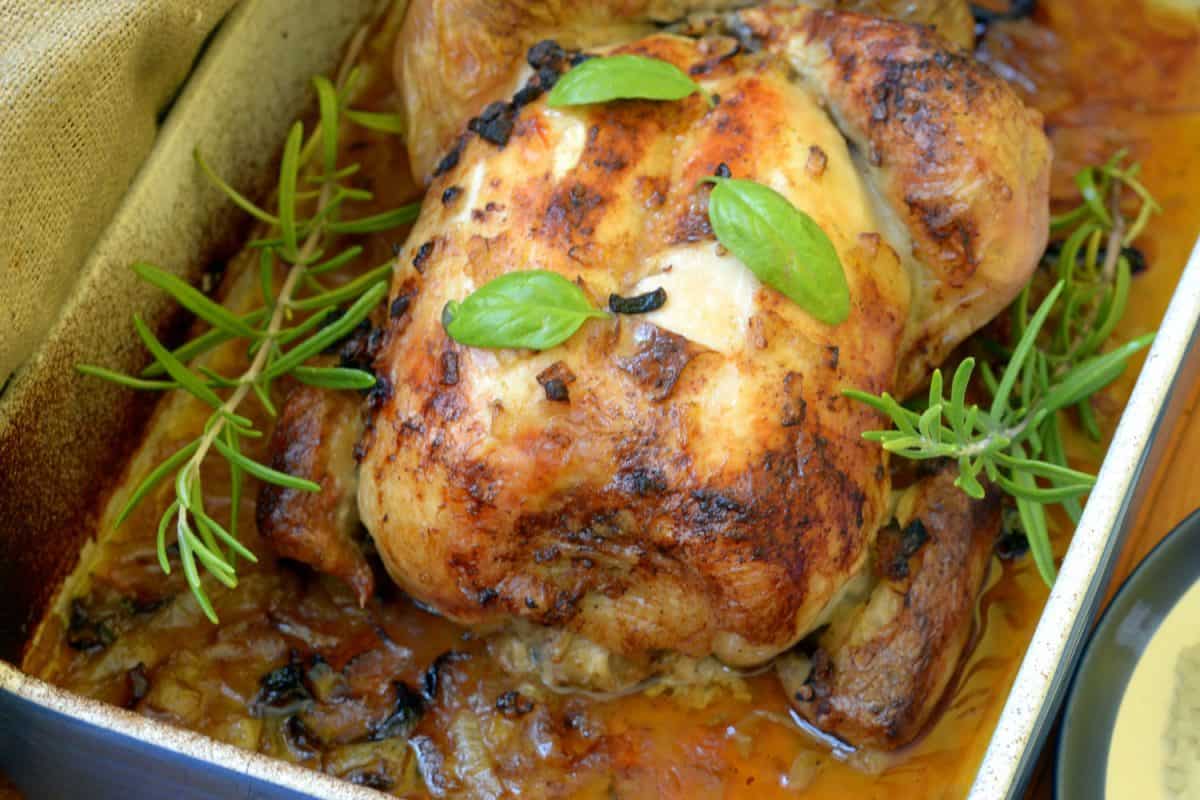 Roasted small turkey for celebration in roasting pan.jpg