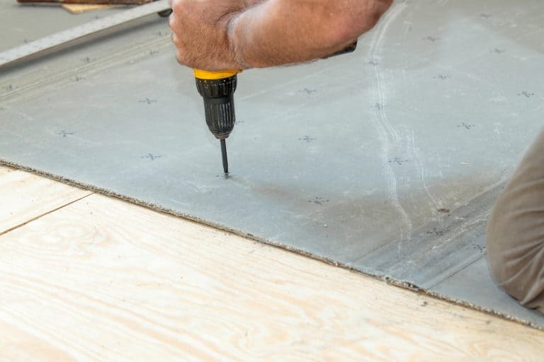 Screwing-cement-board-to-the-subfloor,-Do-Kitchen-Cabinets-Sit-On-Subfloors