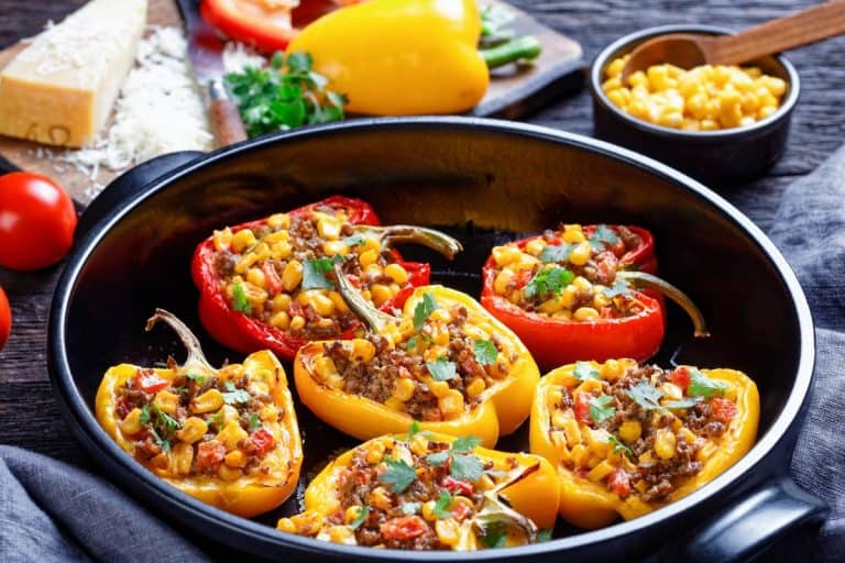 Stuffed bell peppers with ground beef, corn and cheese, Best Peppers For Stuffed Peppers — With Other Important Cooking Tips