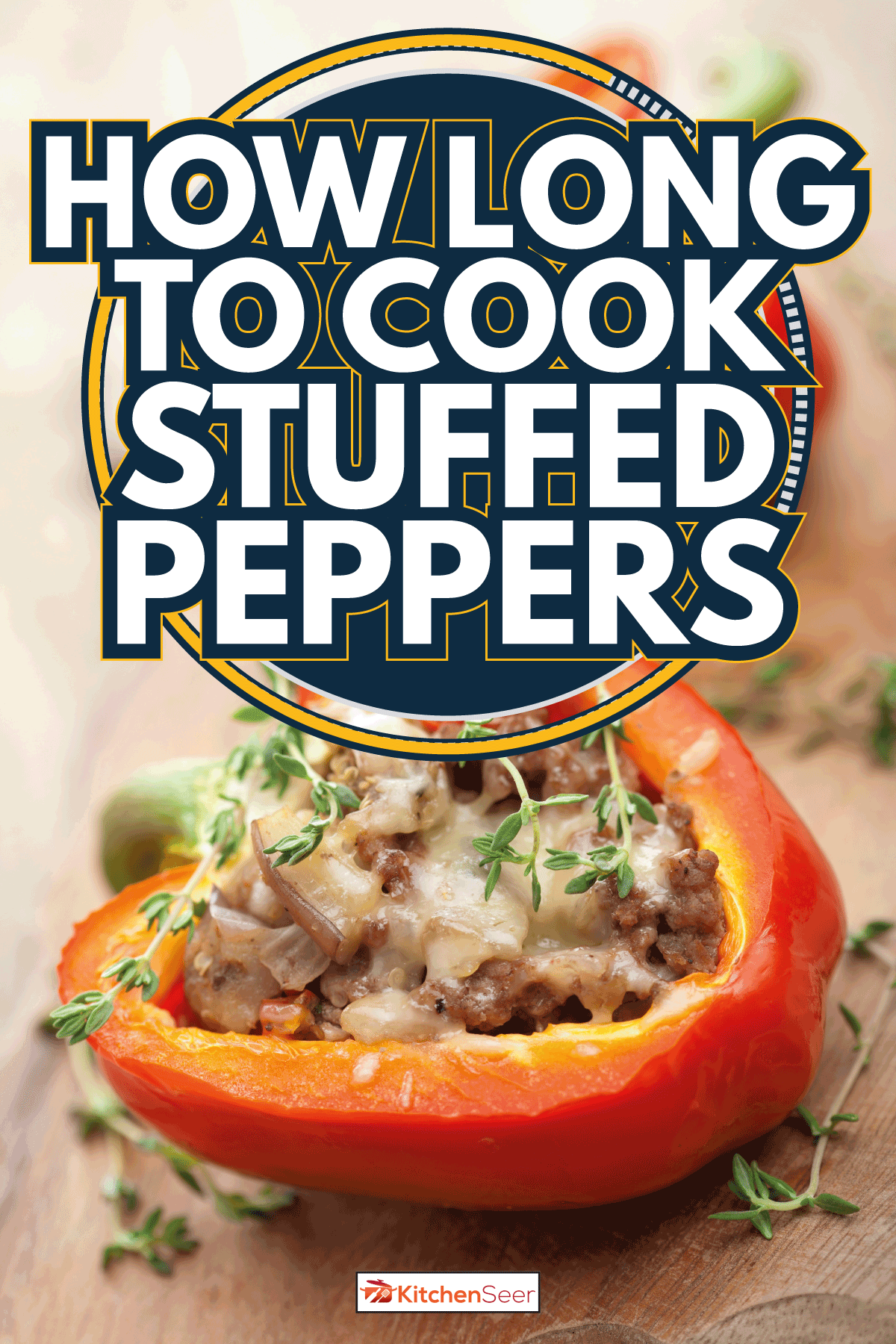 Stuffed paprika with meat and vegetables. How Long To Cook Stuffed Peppers