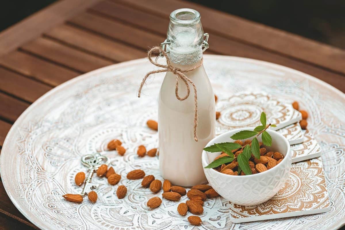 Vegan organic almond milk