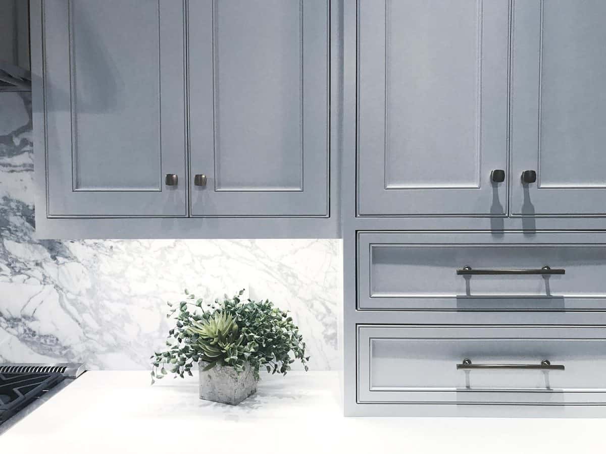 Grey kitchen cabinets