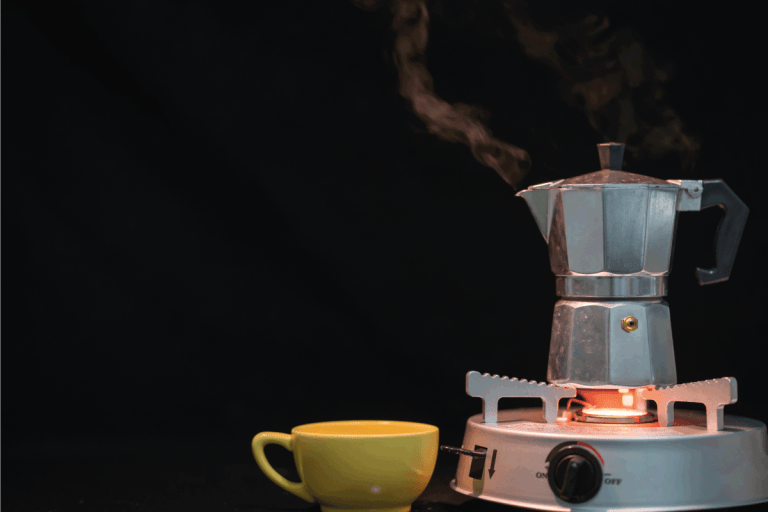 Metal coffee percolator with coffee cup prepare hot coffee. How Long Should A Percolator Perk
