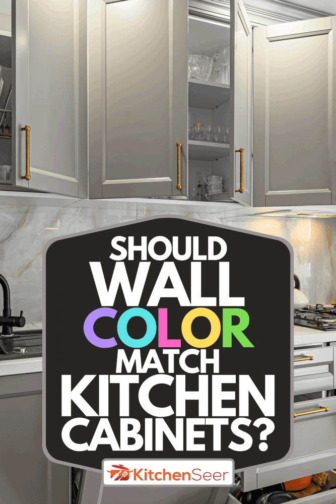Wall Color Match Kitchen Cabinets, Should Kitchen Cabinets Be Same Color As Walls