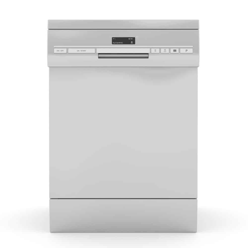A dishwasher isolated on a white background