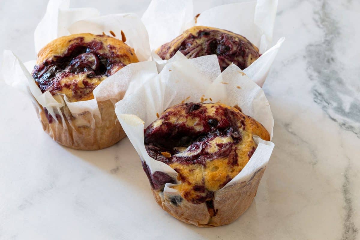 Blueberry muffins with blueberry