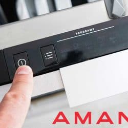 Pressing power button of a dishwasher, How To Reset An Amana Dishwasher