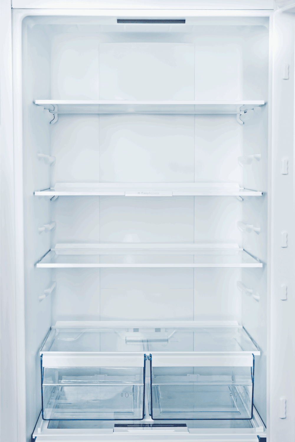 Empty Refrigerator with door open