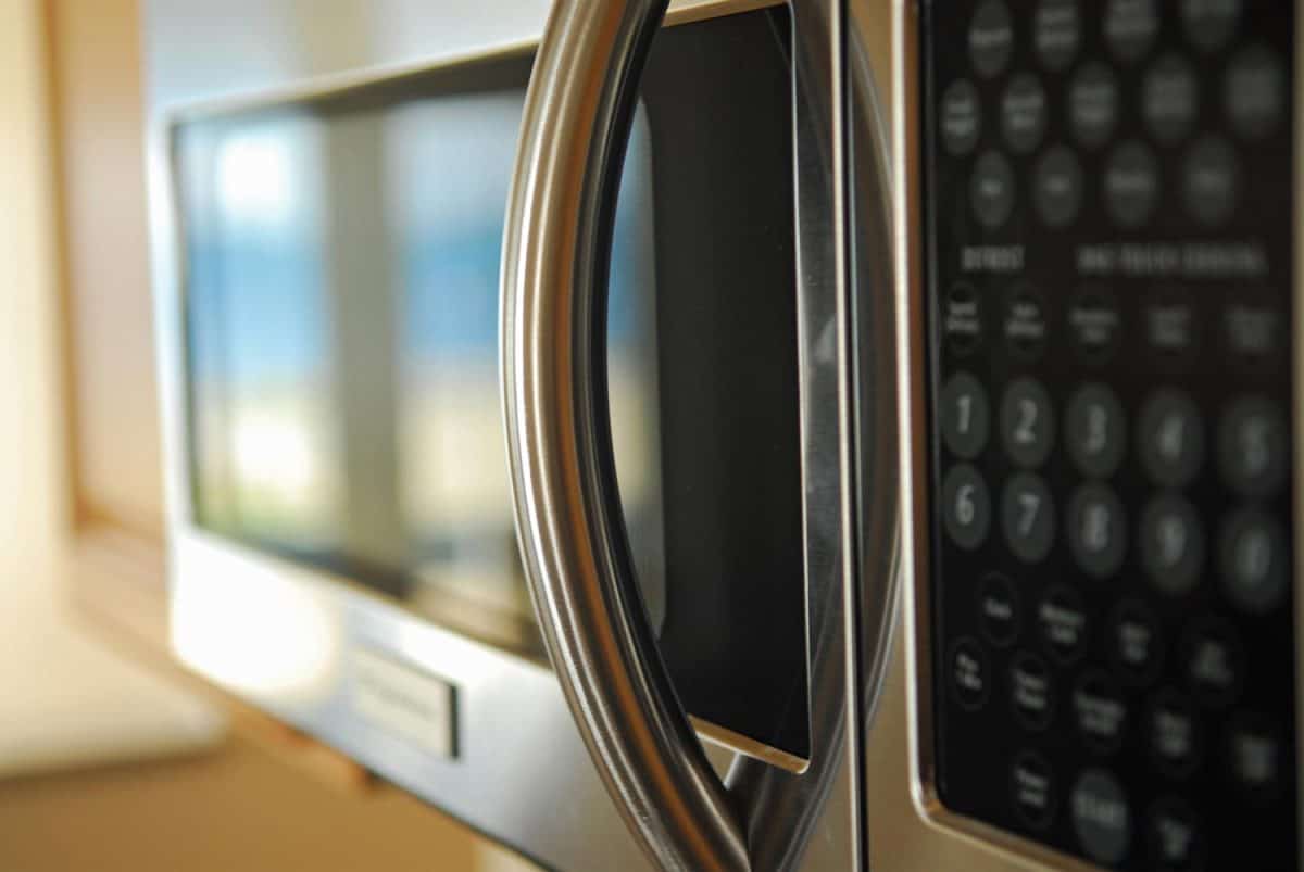 Microwave- focus on handle