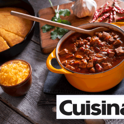 A delicious chili cooked in a yellow Dutch oven, Can A Cuisinart Dutch Oven Go In The Oven?
