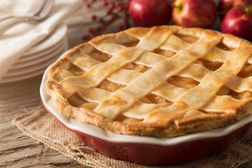 A lattice apple pie