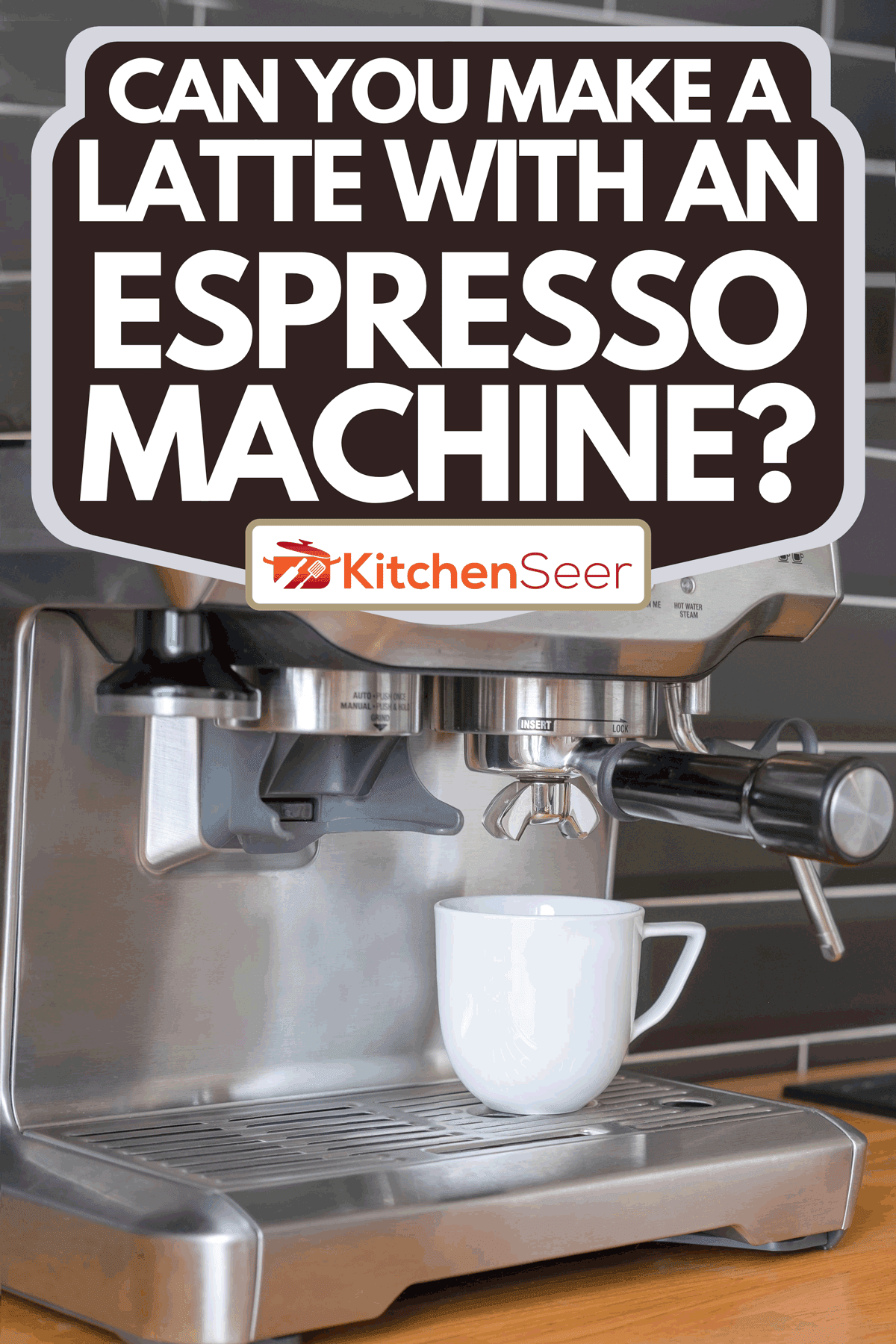 A white cup stands in a espresso machine in the process of making coffee, Can You Make A Latte With An Espresso Machine?
