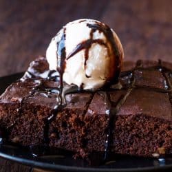 Chocolate brownie with ice cream and hazelnut powder, Should You Put Brownies In The Fridge After Baking?