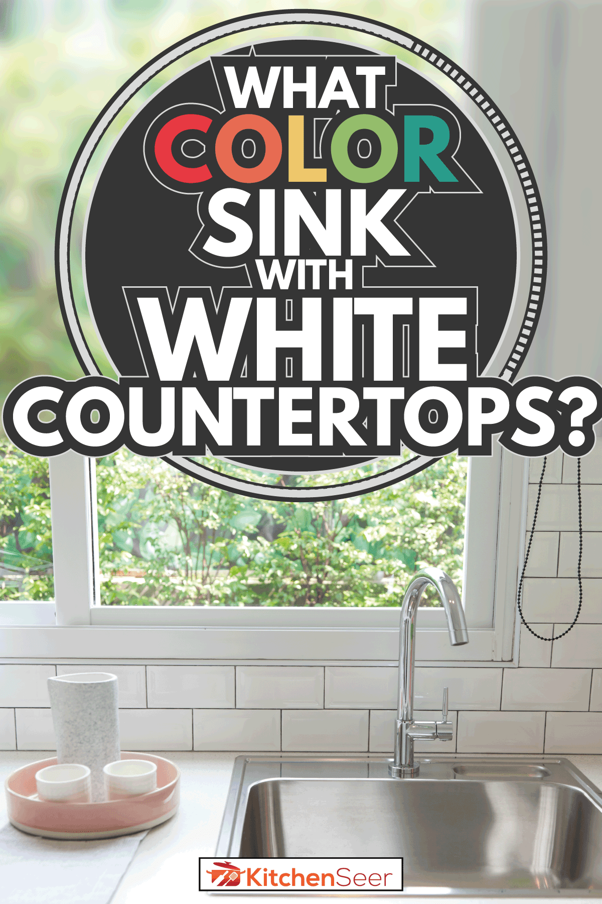Home cozy kitchen sink, silver kitchen sink on white countertop. What Color Sink With White Countertops